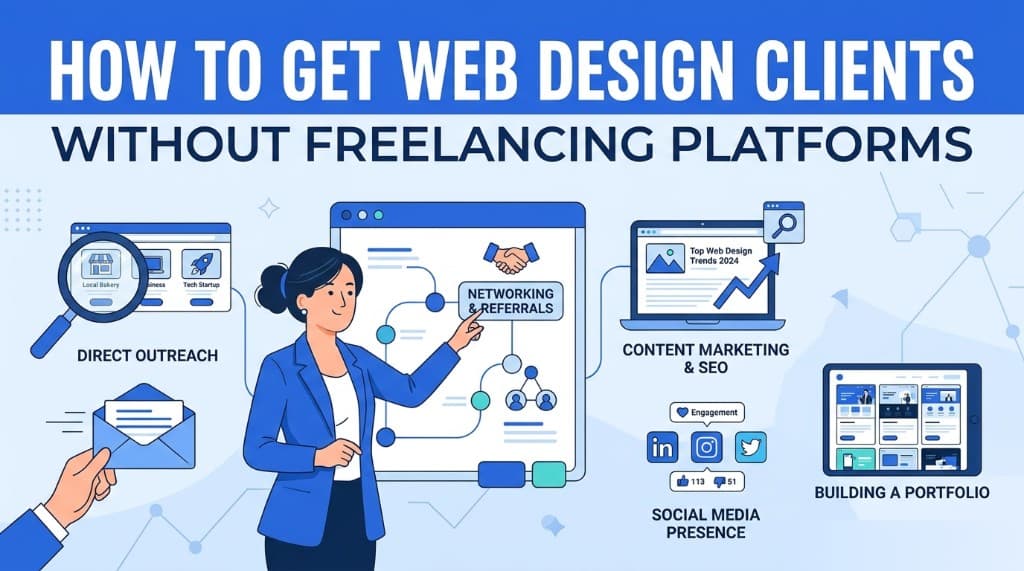 How to get web design clients without freelancing platforms